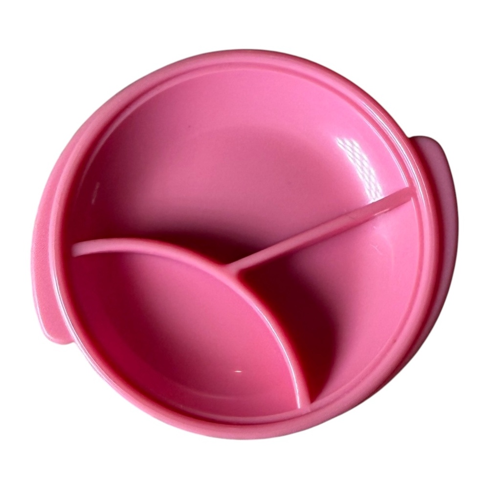 Tupperware Vintage Pink Divided Reheatable Dish Magnet